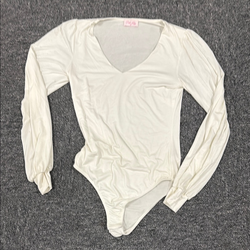 White Long Sleeve Bodysuit